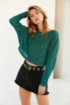 Urban Outfitters Silence + Noise Andy Dolman-sleeve Sweater,turquoise,s