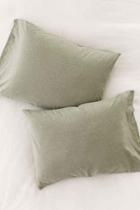 Urban Outfitters T-shirt Jersey Pillowcase Set,olive,one Size