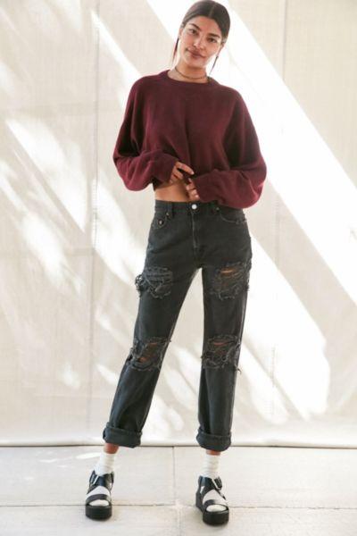 Urban Outfitters Vintage Levi's Super Distressed Jean - Black