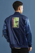 Urban Outfitters Adidas Skateboarding X Ari Marcopoulos Bomber Jacket,navy,m