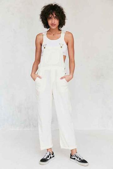 Urban Outfitters Bdg Slater Linen Overall,white,l