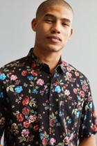 Urban Outfitters Uo Rose Vineyard Rayon Short Sleeve Button-down Shirt