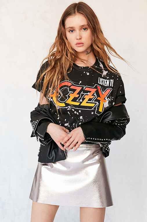 Urban Outfitters Listen To Ozzy Galaxy Tee,black Multi,l