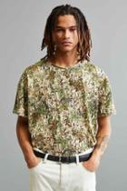 Urban Outfitters Feathers Heavyweight Slouch Fit Tee,green Multi,s