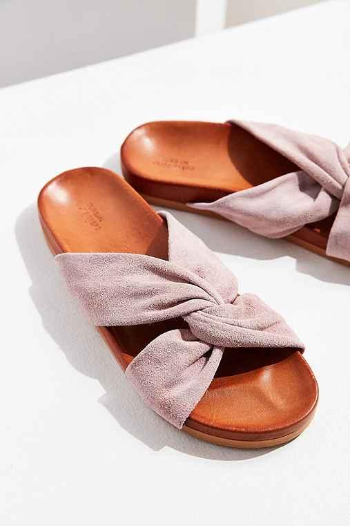 Urban Outfitters Supple Suede Twist Slide,rose,8