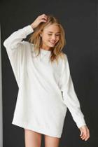 Urban Outfitters Project Social T Brigitte Oversized Dolman Pullover Top,light Grey,m