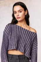 Silence + Noise Kylie Ribbed Cropped Sweater