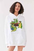 Urban Outfitters Hinds Gator Hoodie Sweatshirt,white,l