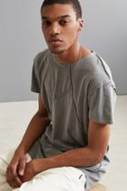 Urban Outfitters Uo Spliced Long Loose Scoopneck Tee