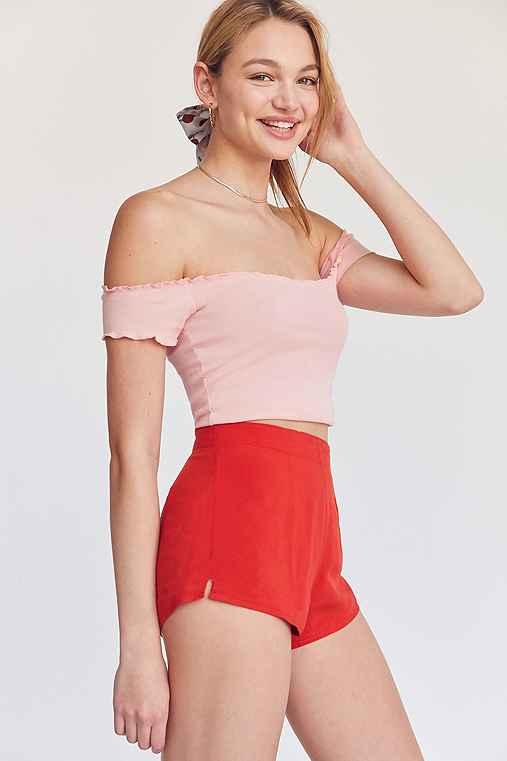 Urban Outfitters Kimchi Blue Soft High-rise Pinup Short,red,2