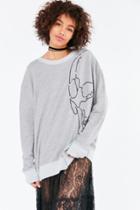 Urban Outfitters Truly Madly Deeply Embroidered Skull Sweatshirt