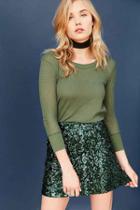 Urban Outfitters Project Social T Ivy Thermal Tee,green,m