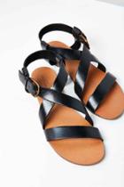 Urban Outfitters Maddie Leather Sandal,black,10