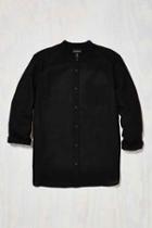 Urban Outfitters Cpo Stevens Band Collar Button-down Shirt,black,xl