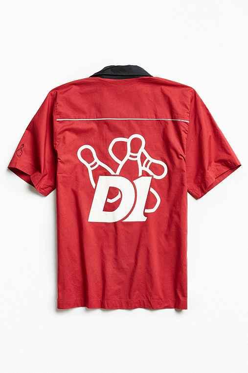 Urban Outfitters Vintage D1 Pins Bowling Shirt,red,s/m