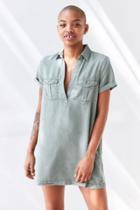 Urban Outfitters Bdg Washed Military Mini Shirt Dress