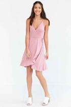 Urban Outfitters Kimchi Blue Strappy Back Faux Wrap Dress,pink,l