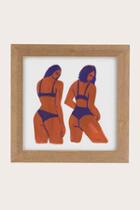 Urban Outfitters Leah Reena Goren Bikini Girls Art Print,buff Barnwood,30x30