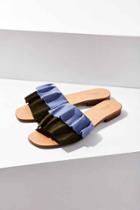 Urban Outfitters Suede Ruffle Slide,blue Multi,6