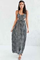 Urban Outfitters Ecote Hannah Strappy Back Maxi Dress,black & White,2