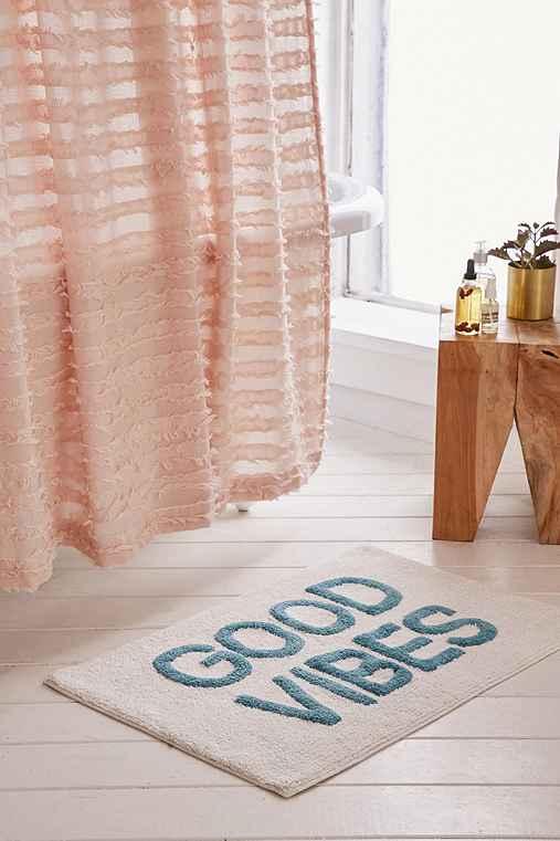 Urban Outfitters Good Vibes Tufted Bath Mat,turquoise,one Size