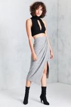 Urban Outfitters Silence + Noise Nadia Cozy Wrap Midi Skirt