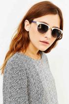 Urban Outfitters Skylar Half-frame Sunglasses,dark Blue,one Size
