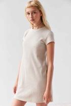 Urban Outfitters Bdg Waffle Tee Dress,taupe,l