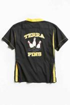 Urban Outfitters Vintage Terra Pins Bowling Shirt,black,l/xl