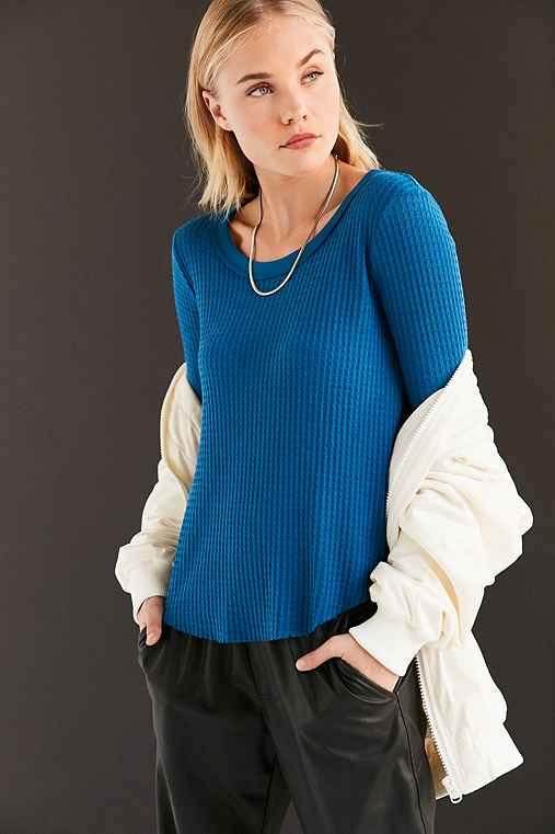 Urban Outfitters Project Social T Ivy Thermal Tee,blue,m