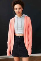 Urban Outfitters Silence + Noise Bobby Cozy Cocoon Cardigan,bright Orange,xs