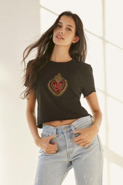 Urban Outfitters Future State Embroidered Heart Tee