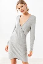 Urban Outfitters Kimchi Blue Cozy Surplice Midi Dress