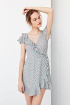 Urban Outfitters Pins And Needles Ruffle Wrap Dress