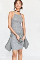 Urban Outfitters Silence + Noise Cozy Rib Square-neck Bodycon Midi Dress