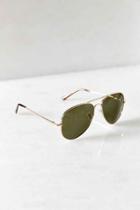 Urban Outfitters Classic Aviator Sunglasses,gold,one Size