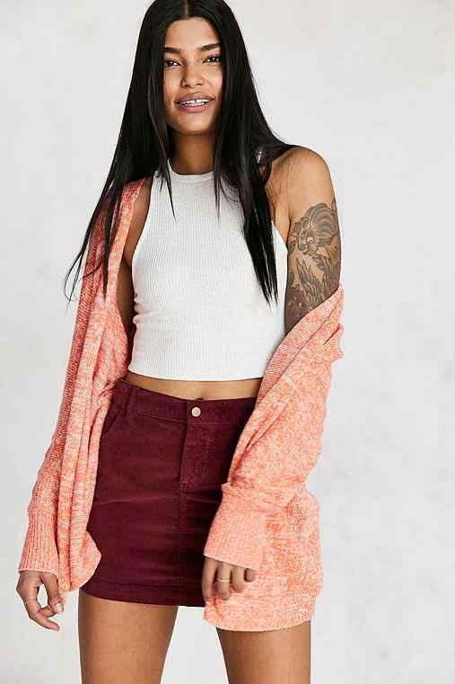 Urban Outfitters Bdg Calvin Cardigan,orange,l
