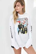 Urban Outfitters New Kids On The Block Long Sleeve Tee,white,s
