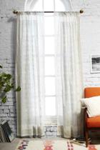 Urban Outfitters Foil Block-print Curtain,cream,52x84