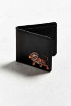 Urban Outfitters Uo Embroidered Bi-fold Wallet,black,one Size