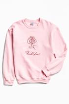 Division Of Labor Thank You Fleece Crew Neck Sweatshirt