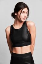 Urban Outfitters Calvin Klein For Uo Vegan Leather Cropped Top