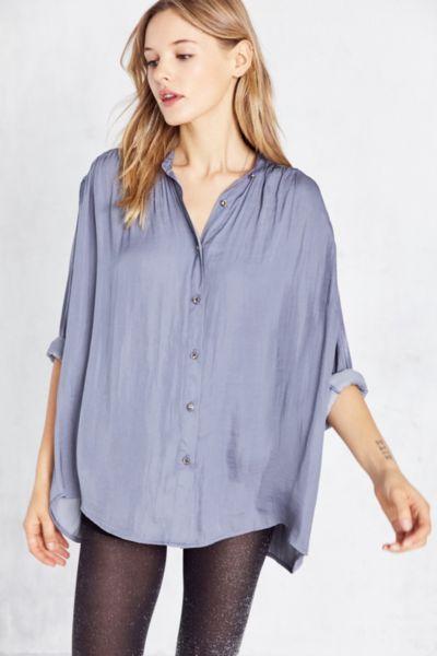 Urban Outfitters Ecote Lihoh Diamond Button-down Blouse