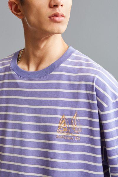 Urban Outfitters Uo Embroidered Stripe Dad Tee