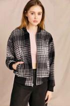 Urban Outfitters Urban Renewal Remade Cozy Bomber Jacket,black Multi,l