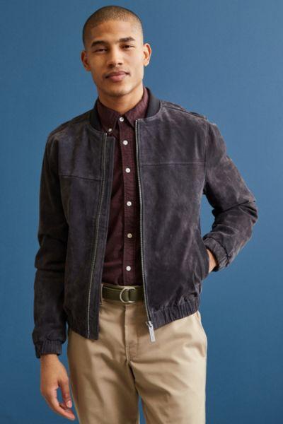 Urban Outfitters Native Youth Calder Suede Bomber Jacket