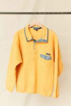 Urban Outfitters Vintage Patagonia Yellow Fleece Pullover Jacket,assorted,one Size