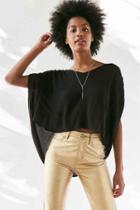 Urban Outfitters Silence + Noise Exton Cape-sleeve Popover Top,black,s