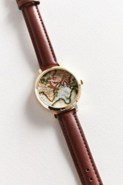Urban Outfitters Around The World Leather Watch
