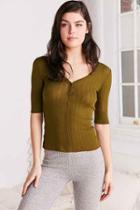 Urban Outfitters Out From Under Jordan Henley Top,olive,s